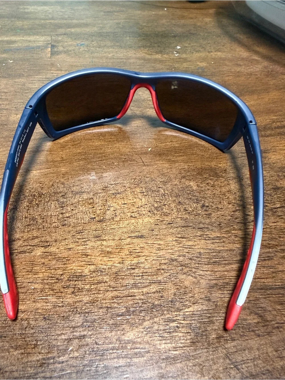 Costa Men's Matte Blue Sunglasses with Red Temples